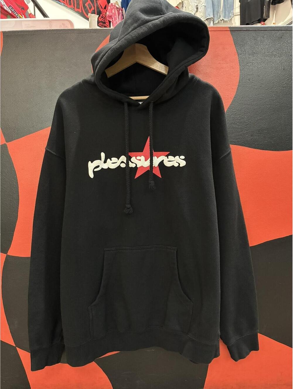 PLEASRES chemical brothers logo rip hoodie xl 26x28